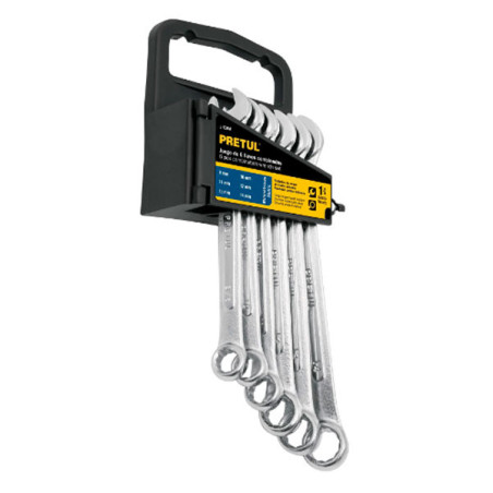  Juegos de Llaves 6 Mixtas, Milimetricas 8 10 11 12 13 14, Acero al Cromo Vanadio, J-126M 22017 Pretul 25.423729 Juegos de Llave