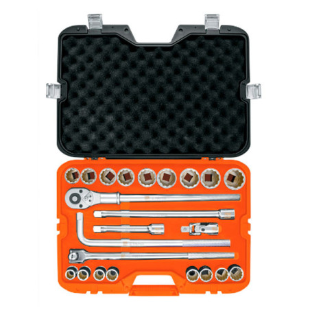  Juego de 24 piezas en Milimetrico, encastre 3/4", en acero al cromo vanadio, JD-3/4X24M 13874 Truper 1059.322034 Juego de 24 pi