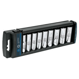  Juego de dados 9 Piezas tubulares Milimetrico 10 mm a 19 mm, encastre 3/8", estuche de Plastico, JD-3/8X9LM 14173 Truper 53.389