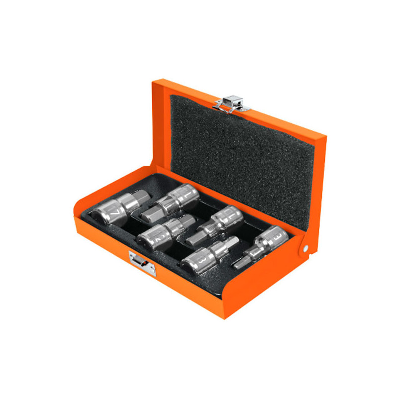 Juego de dados 6 Piezas Milimetrico punta Allen, Encastre 1/2", acero al cromo vanadio, JPH-1/2X6M 13926 Truper 66.101695 Juego