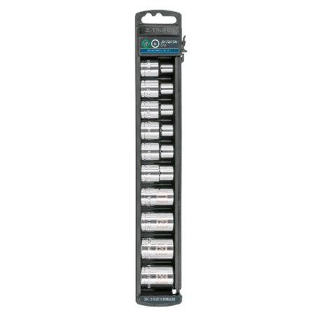  Juego de dados Punta Torx 10 Piezas, Encastre 1/2", acero al cromo vanadio, JDTH-1/2X10 10026 Truper 61.016949 Juego de dados P