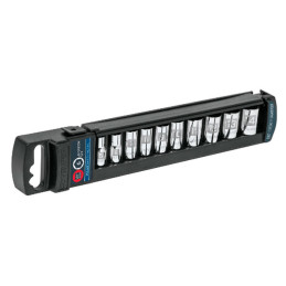  Juego de dados 10 Piezas cortos Milimetrico 5 mm a 14 mm, Encastre 1/4", acero al cromo vanadio, JD-1/4X10M 14166 Truper 25.423
