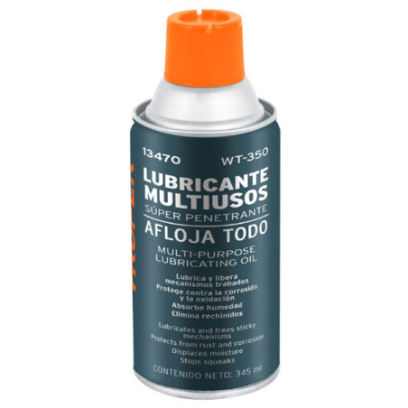  Aceite Aflojatodo 345ml 12oz, Super Penetrante Protege y Limpia, WT-350 13470 Truper 8.220339 Aceite Aflojatodo 345ml 12oz, Sup