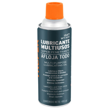  Aceite Aflojatodo 400ml 14oz, Super Penetrante Protege y Limpia, WT-400 13471 Truper 8.728814 Aceite Aflojatodo 400ml 14oz, Sup