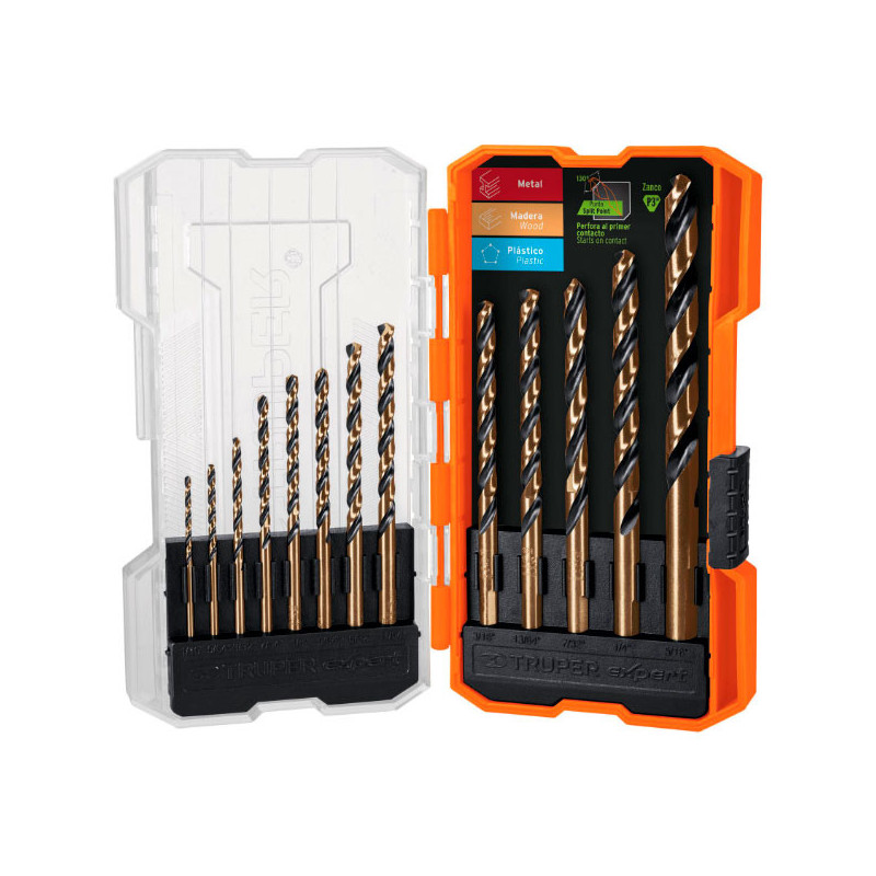  Juego de Brocas para metal 13 Piezas de Alta Velocidad Turbo Steel, JBAV-13 11402 Truper 39.830508 Juego de Brocas para metal 1