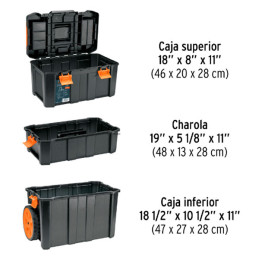  Cajas para Herramientas 19" x25" 53L CRuedas 3en1 Desmontable Truper 102644 98.305085 Cajas para Herramientas 19" x25" 53L CRue