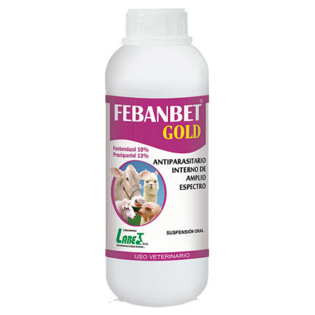  Febanbet Gold 1L Fenbendazol Praziquantel Antiparasitario Amplio Espectro Susp Oral, Labet 132.20339 Febanbet Gold 1L Fenbendaz