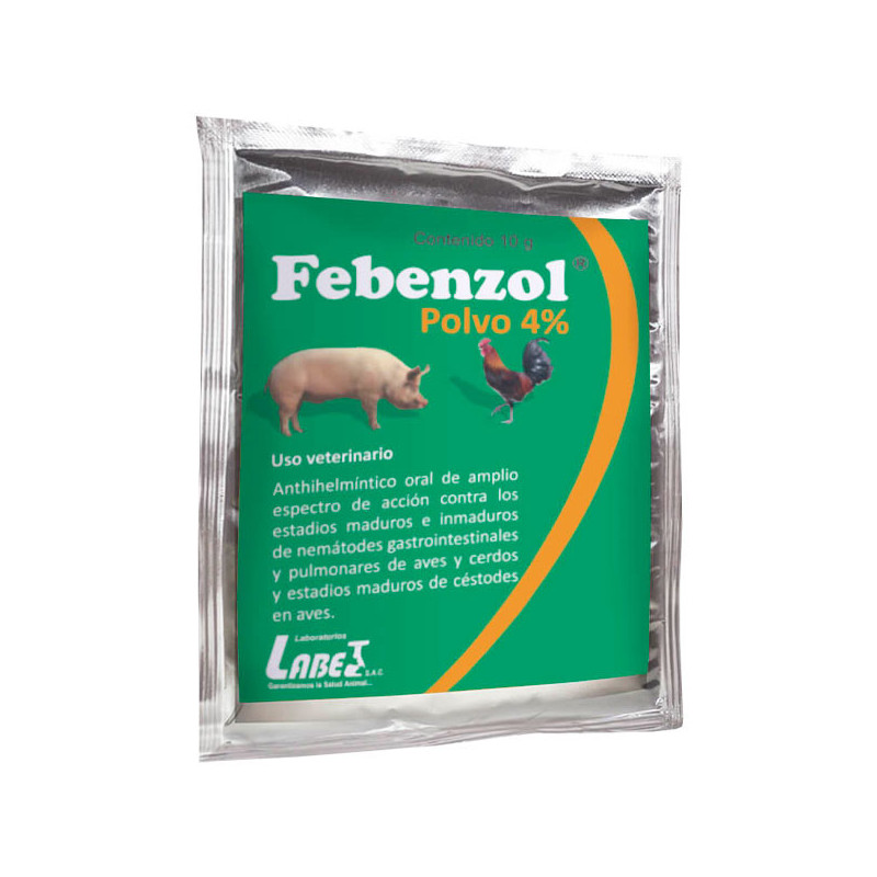  Febenzol 10gr Caja x 50 Sobres Fenbendazol Antiparasitario Uso Premezcla, Labet 88.135593 Febenzol 10gr Caja x 50 Sobres Fenben