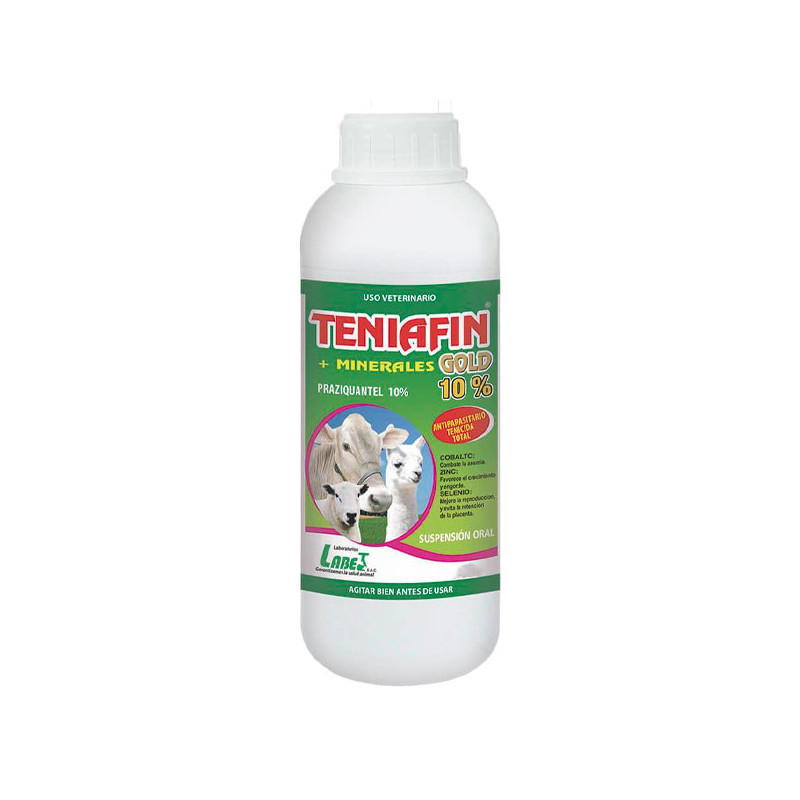  Teniafin Gold 500ml Praziquantel Antiparasitario Susp Oral, Labet 74 Teniafin Gold 500ml Praziquantel Antiparasitario Susp Oral