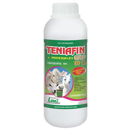  Teniafin Gold 1L Praziquantel Antiparasitario Susp Oral, Labet 136 Teniafin Gold 1L Praziquantel Antiparasitario Susp Oral, Lab