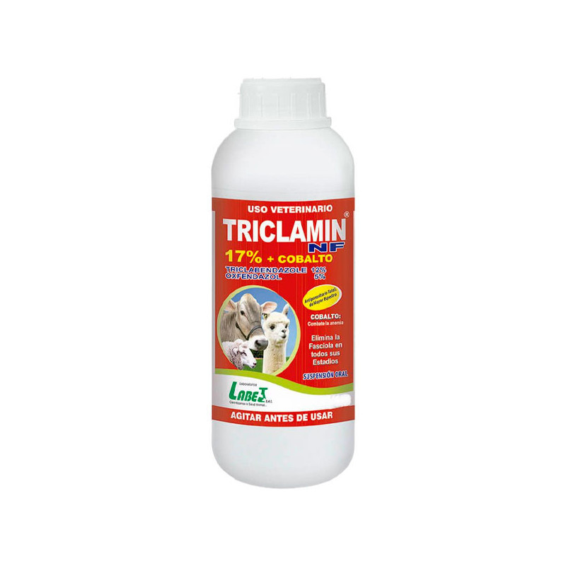  Triclamin NF 1L Triclabendazole Oxfendazol Cobalto Antiparasitario Susp Oral, Labet 124.576271 Triclamin NF 1L Triclabendazole 