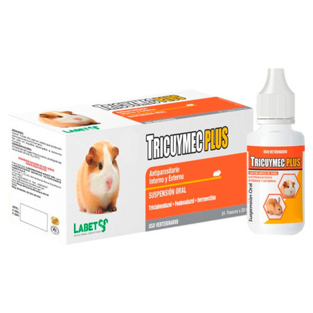  Tricuymec Plus 20ml Pack x 24und Triclabendazol Fenbendazol Ivermectina Antiparasitario Susp Oral, Labet 132.20339 Tricuymec Pl
