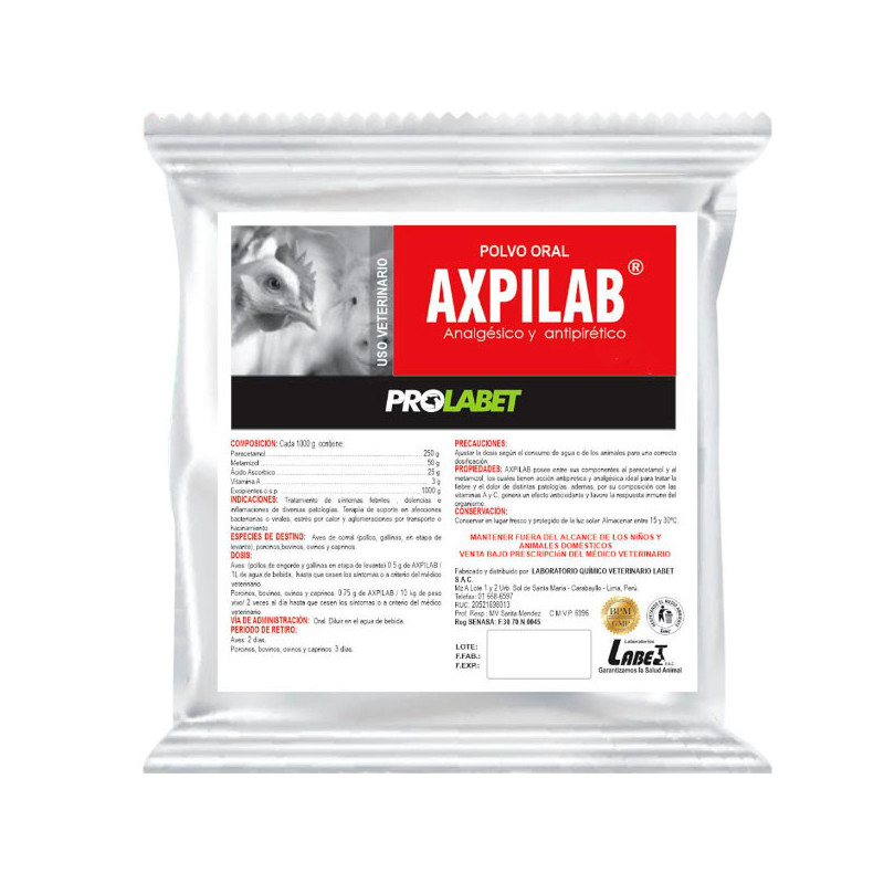  Axpilab 1Kg Paracetamol Metamilzol Analgesico Polvo Soluble, Labet 65.254237 Axpilab 1Kg Paracetamol Metamilzol Analgesico Polv