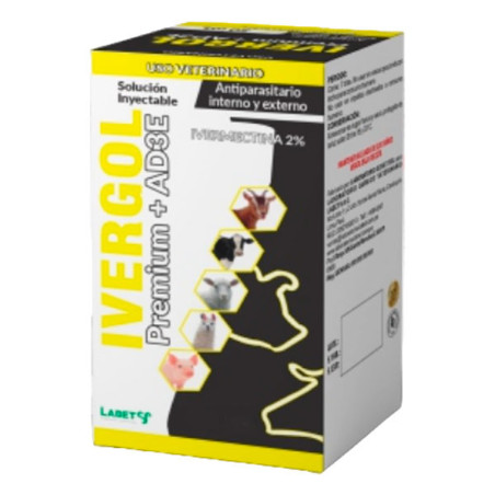  Ivergol Premium 10ml Ivermectina Vitamina AD3E Antiparasitario Inyectable, Labet 16.949153 Ivergol Premium 10ml Ivermectina Vit