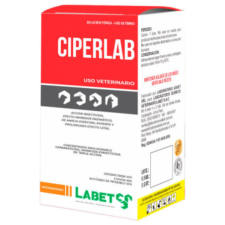  Ciperlab 1L Cipermetrina Uso Veterinario Antiparasitario Externo, Labet 136.440678 Ciperlab 1L Cipermetrina Uso Veterinario Ant