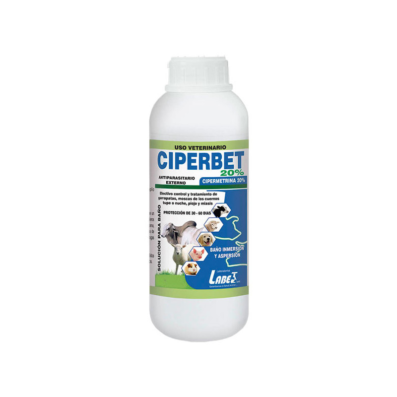  Ciperbet 20% 500ml Cipermetrina Uso Veterinario Antiparasitario Externo, Labet 60 Ciperbet 20% 500ml Cipermetrina Uso Veterinar
