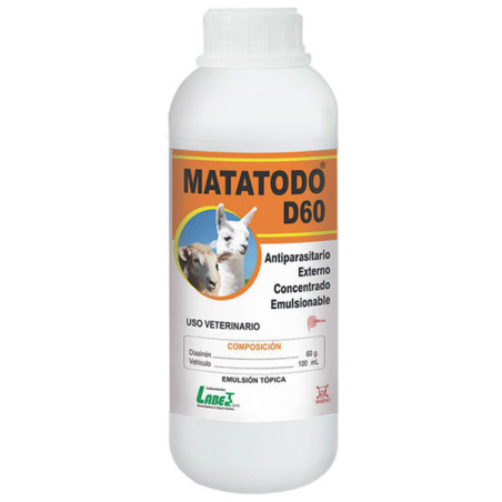  Mata Todo D60 250ml Diazinon Estabilizado Uso Veterinario Antiparasitario Externo, Labet 41 Mata Todo D60 250ml Diazinon Estabi