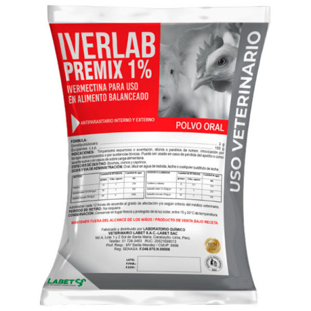  Iverlab Premix 1% 25Kg Ivermectina Antiparasitario Premezcla, Labet 392 Iverlab Premix 1% 25Kg Ivermectina Antiparasitario Prem