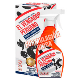  El Vengador Peruano 400ml Fipronil Abamectina Uso Veterinario Antiparasitario Externo, Labet 33.898305 El Vengador Peruano 400m