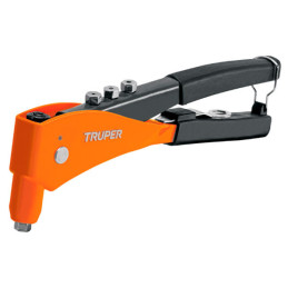  Remachadora Profesional 4 Boquillas intercambiable 3/32 1/8 5/32 3/16" Largo 10" incluye llave, RE-9 17960 Truper 20.338983 Rem
