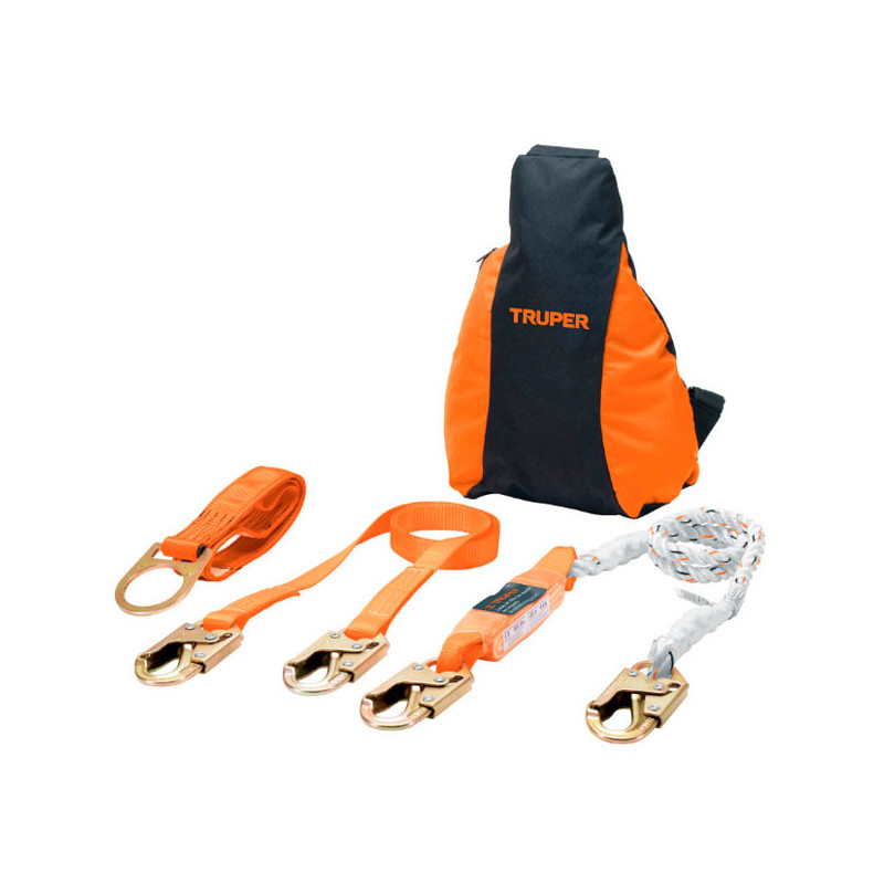  Kit contra caídas con arnes de tres anillos ANSI Truper 100887 237.288136 Kit contra caídas con arnes de tres anillos ANSI Trup