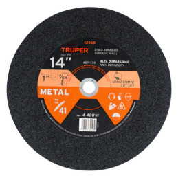  Discos Corte Metal 14" 355.6x2.8mm C1" T41 OxidoAlumino, ABT-739 Truper 12568 11.779661 Discos Corte Metal 14" 355.6x2.8mm C1" 