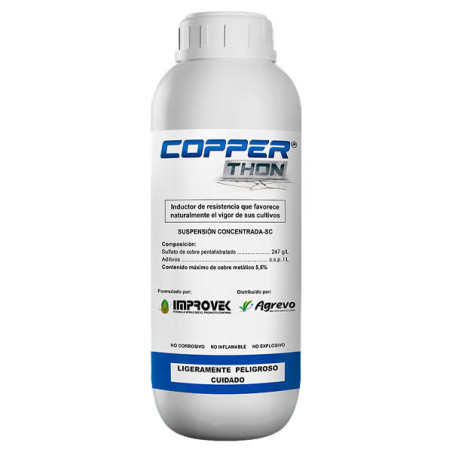  Copperthon 1L, Sulfato de cobre pentahidratado 24.7%, Inductores de Defensa, Agrevo 60.169492 Copperthon 1L, Sulfato de cobre p
