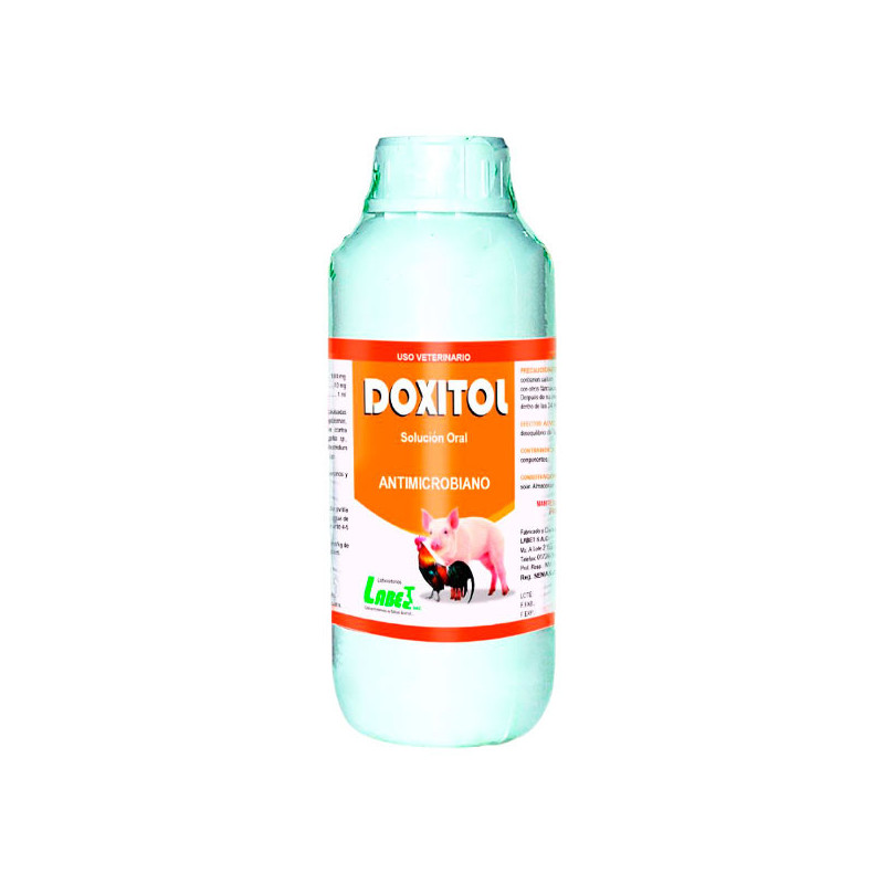  Doxitol 1L Doxiciclina Bromhexina HCI Antibiotico Sol Oral, Labet 111.016949 Doxitol 1L Doxiciclina Bromhexina HCI Antibiotico 