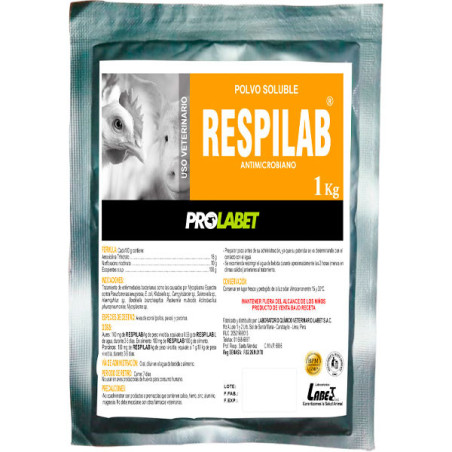  Respilab 1Kg Amoxicilina Trihidrato Norfloxacino nicotinato Antibiotico Polvo Soluble, Labet 117.79661 Respilab 1Kg Amoxicilina