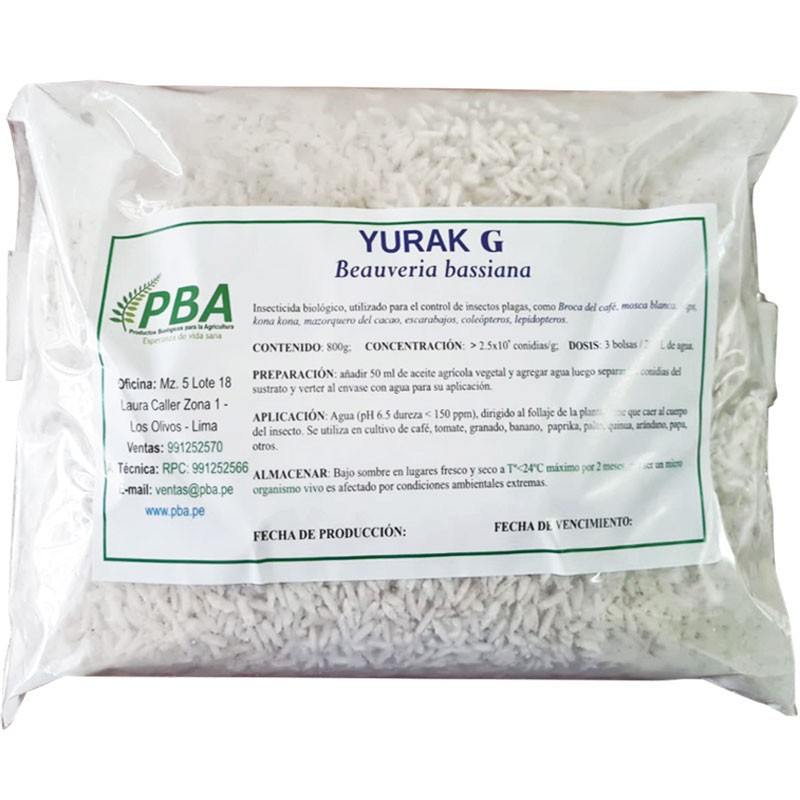  Beauveria 800gr, Sustrato granulado Beauveria bassiana, PBA 17.79661 Beauveria 800gr, Sustrato granulado Beauveria bassiana, PB