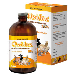  Oxidex 10% 100ml Oxitetraciclina Dexametasona Antibiotico Inyectable, Labet 22.881356 Oxidex 10% 100ml Oxitetraciclina Dexameta