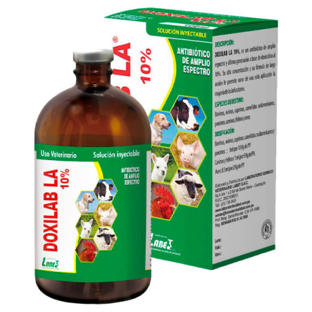 Doxilab LA 10% 20ml Doxiciclina hiclato Antibiotico Amplio Espectro Inyectable, Labet 12.711864 Doxilab LA 10% 20ml Doxiciclina