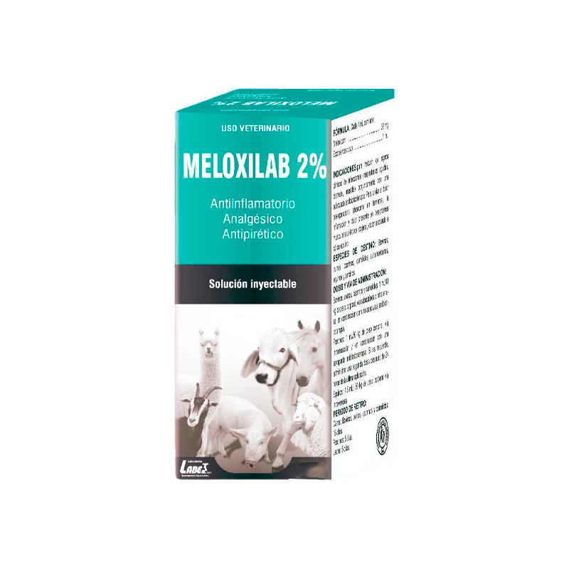  Meloxilab 2% 20ml Meloxicam Antibiotico Antiinflamatorio Inyectable, Labet 11.016949 Meloxilab 2% 20ml Meloxicam Antibiotico An