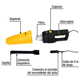  Aspiradoras para Autos Vehiculos 12v filtro intercambiable y cepillos Pretul 22090 50 Aspiradoras para Autos Vehiculos 12v filt