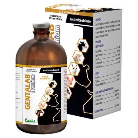  Gentalab Premium 100ml Gentamicina Sulfadimetoxina Trimetoprim Antibiotico Inyectable, Labet 68.644068 Gentalab Premium 100ml G
