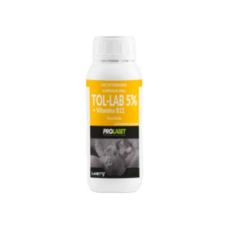  Tol-Lab 5% 250ml Toltrazuril+Vitamina B12 Coccidicida Sol Oral, Labet 50 Tol-Lab 5% 250ml Toltrazuril+Vitamina B12 Coccidicida 