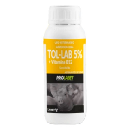  Tol-Lab 5% 500ml Toltrazuril+Vitamina B12 Coccidicida Sol Oral, Labet 92 Tol-Lab 5% 500ml Toltrazuril+Vitamina B12 Coccidicida 