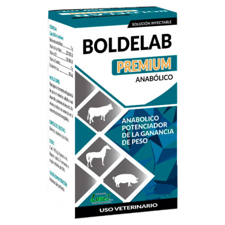Boldelab Premium 50ml Hormona Boldenona Vitaminas Uso Veterinario Inyectable, Labet Labet-Boldelab Premium 50ml Hormona Boldenon