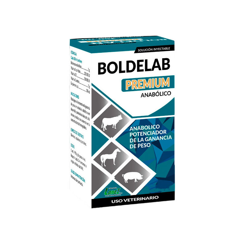  Boldelab Premium 250ml Hormona Boldenona Vitaminas Uso Veterinario Inyectable, Labet 138.135593 Boldelab Premium 250ml Hormona 