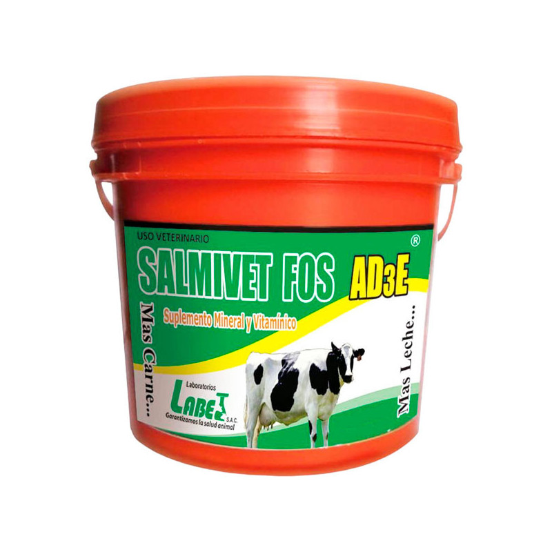  Salmivet FOS AD3E 1Kg Pack x 24Baldes Suplemento Mineral Vitaminico Premezcla en Alimentos, Labet 336 Salmivet FOS AD3E 1Kg Pac