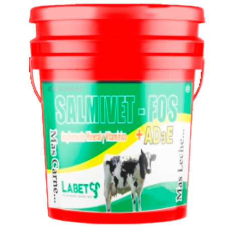  Salmivet FOS AD3E 25Kg Suplemento Mineral Vitaminico Premezcla en Alimentos, Labet 357 Salmivet FOS AD3E 25Kg Suplemento Minera