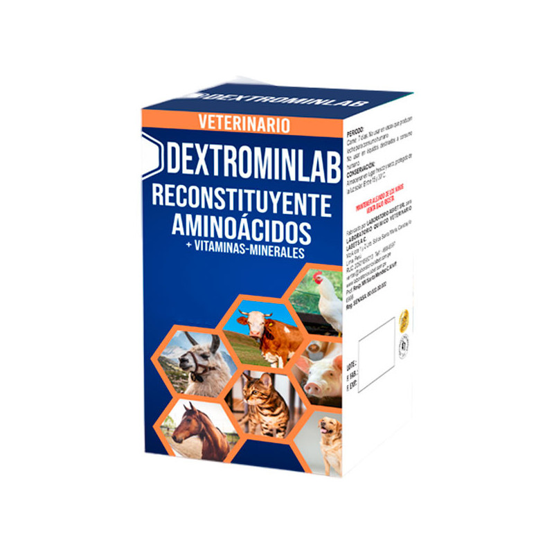  Dextrominlab 50ml Reconstituyente Vitaminico Aminoacidos Inyectable, Labet 16.101695 Dextrominlab 50ml Reconstituyente Vitamini