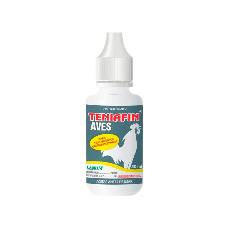  Teniafin Aves 30ml Pack x 24und Fenbendazol Antiparasitario Susp Oral, Labet 145.762712 Teniafin Aves 30ml Pack x 24und Fenbend