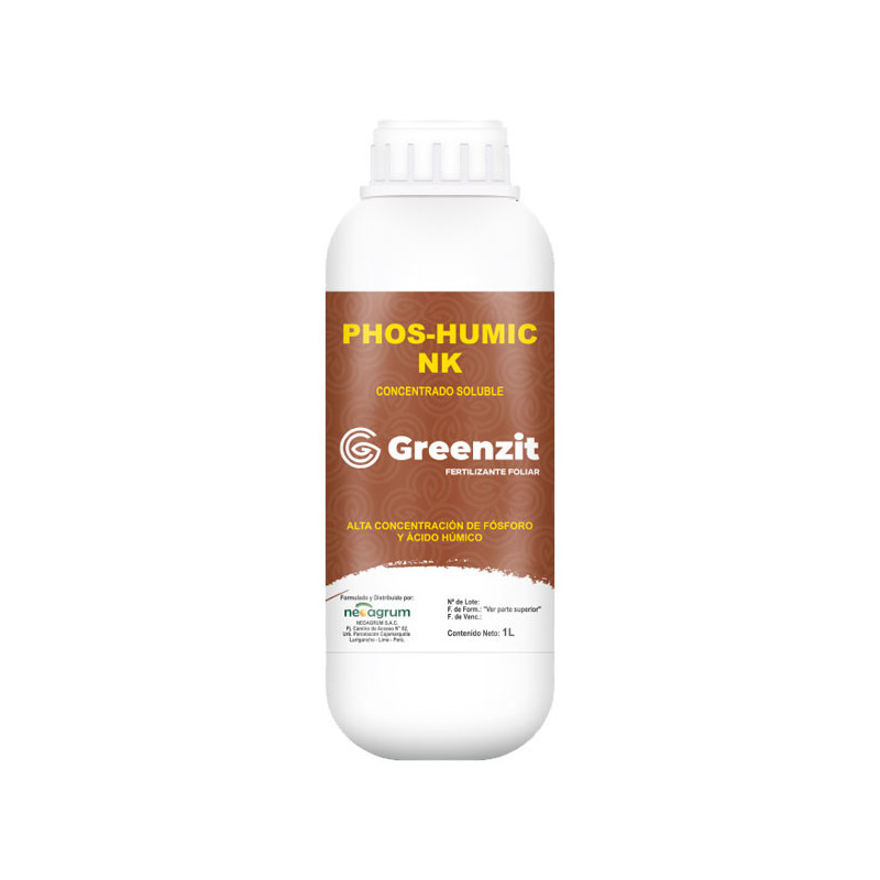  Greenzit Phos-Humic NK 1L Nutriente folia Concentrado fosforo y extracto humico, Neoagrum 25.423729 Greenzit Phos-Humic NK 1L N