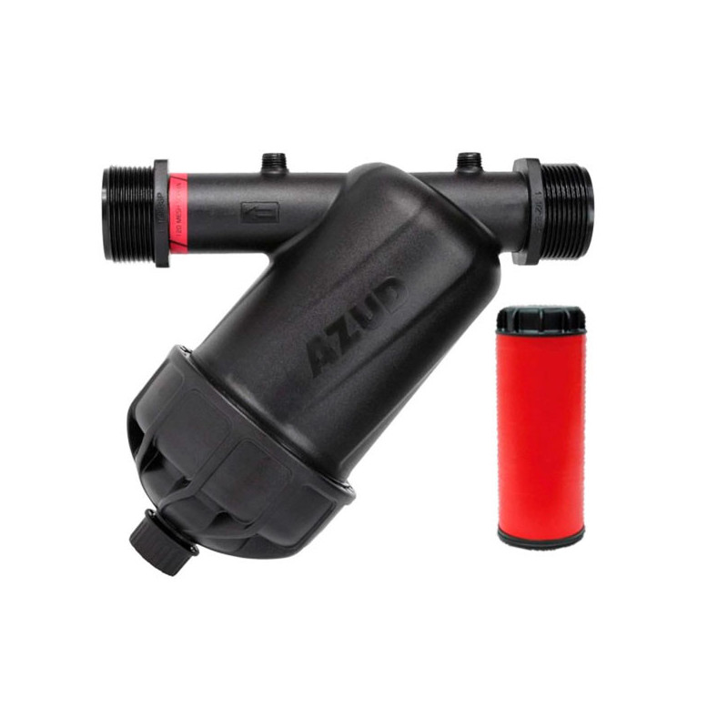  Filtro de Agua Azud Modular 100 PP 1-1/2" M-BSP, 130 micrones 120 Mesh Filtrado por Anillos Ranurado 43.220339 Filtro de Agua A