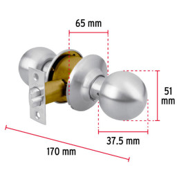  Cerraduras Pomo Cromo Mate Entrada Hermex 43463 27.966102 Cerraduras Pomo Cromo Mate Entrada Hermex 43463
Cerrojo con llave al 