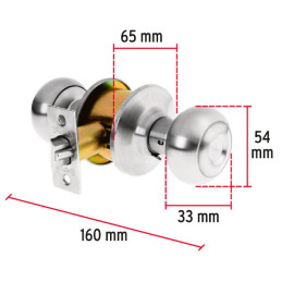  Cerraduras Pomo Oval Cromo Mate Entrada Hermex 43451 27.966102 Cerraduras Pomo Oval Cromo Mate Entrada Hermex 43451
Cerrojo con