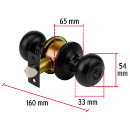  Cerraduras Pomo Oval Negro Entrada Hermex 47912 27.966102 Cerraduras Pomo Oval Negro Entrada Hermex 47912
Cerrojo con llave al 