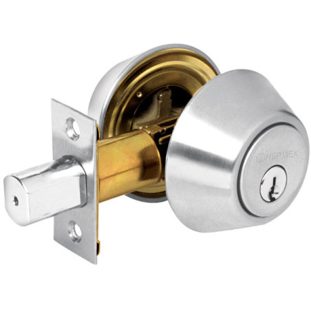  Cerrojos Cromo Mate Llave-LlAve Hermex 23611 22.033898 Cerrojos Cromo Mate Llave-LlAve Hermex 23611
Cerrojo con llave al exteri