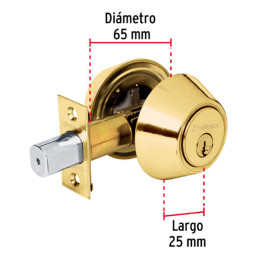  Cerrojos Dorado Brillante Llave-LlAve Hermex 23610 22.033898 Cerrojos Dorado Brillante Llave-LlAve Hermex 23610
Cerrojo con lla